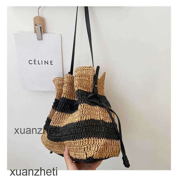 

classic ladies 2023 oblique tote single loewsbag handmade raffia grass woven designer shoulder women cross bag hook bags leisure versatile b