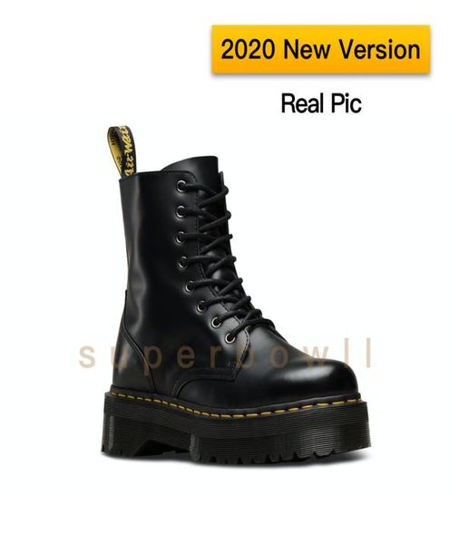 

upgraded version women booties doc martens platform sole yellow stitching and a heelloop jadon martin boots women booties3912755, Black