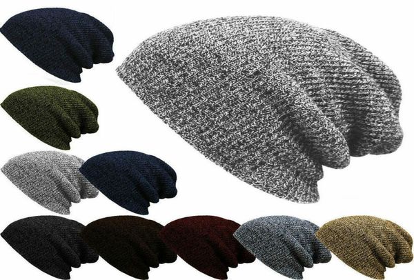 

winter casual cotton knit hats for women men baggy beanie hat crochet slouchy oversized ski cap warm8415823, Blue;gray