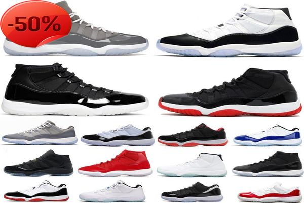 

2022 men basketball shoes 11 cool grey legend blue space jam bred 11s low women sports mens sneakers trainer xh1836400, Black
