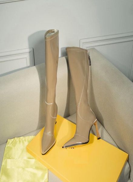 

autumnwinter new style overknee boots with pointed toes and thin leather legs nonslip and nonfading leather1324651, Black