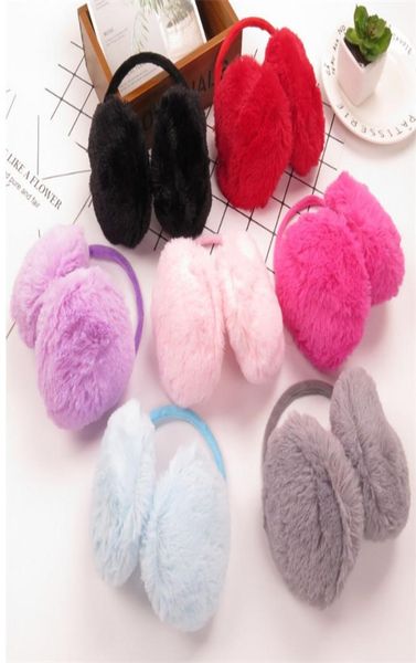 

fashion elegant women ladies colorful plush fluffy warm earmuffs earlap ear winter pure colors ear muffs headband8907262, Blue;gray