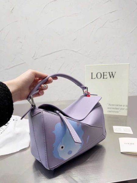 

bag loeweess classic graffiti geometry bag advanced leather crossbody one shoulder handbag famous