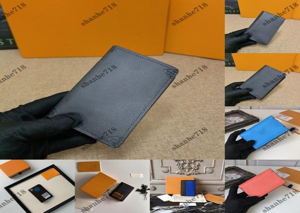 

cowhide eclipse multiple fold short wallets pocket organizer passport card holders coin purse black emboss designer men women clut1939668, Red;black