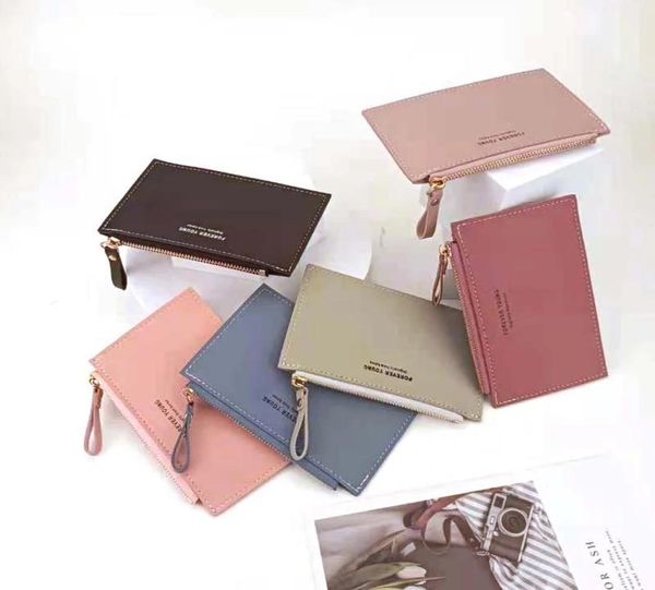 

wallet business card holder pu leather coin pocket bus card storage bag coin purse men and women multicolor card holder1956449, Brown;gray