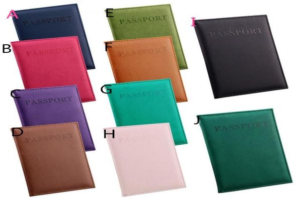 

fashion passport wallets card holders cover case protector pu leather travel 10 colors 14298cm k52555781754, Red;black