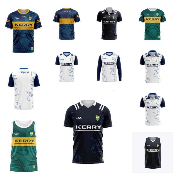 

2023 kerry gaa home away goalkeeper jersey vest 2023/24 ireland kerry training rugby jersey size s--5xl, Black;gray