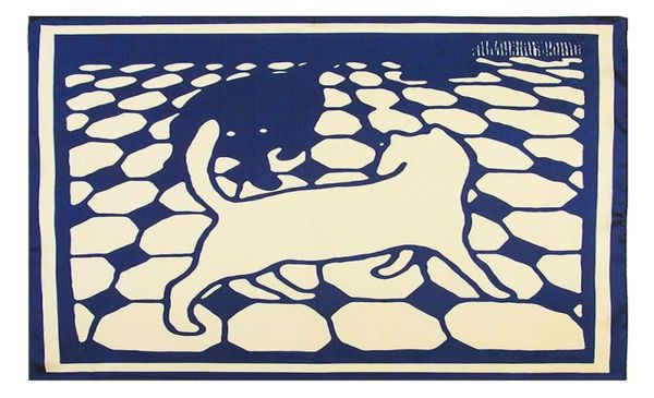 

60cmx60cm new spring silk scarf women square scarves cat design animal print bandana office lady fashion gift foulard accessory8064192, Blue;gray