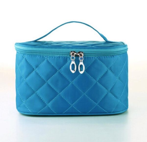 

221413cm women travel portable cosmetic bag diamond lattice zipper makeup bags organizer beauty toiletry bath wash make up bag7643936