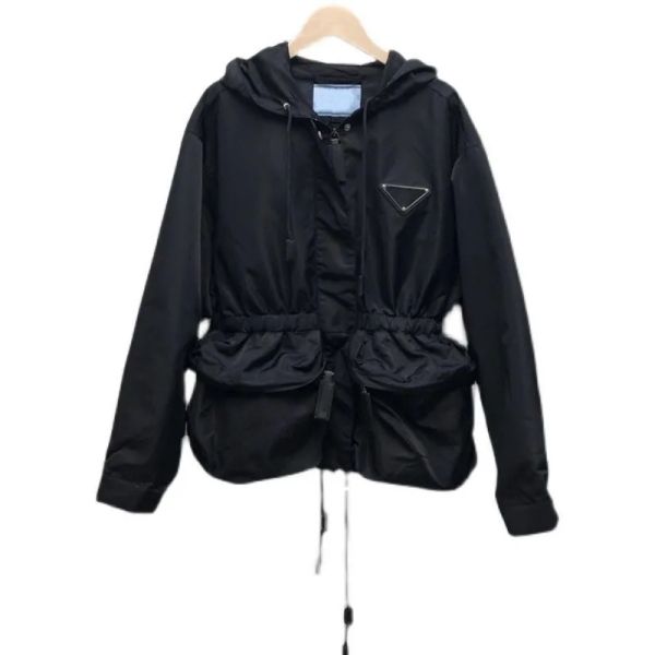 

p-ra halloween sweatshirt fashion brand design women's waterproof jacket spring and autumn women's slim fit hooded jacket outdoor, Black