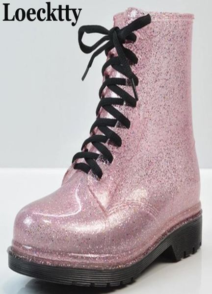 

women rain boots transparent waterproof colorful spring autumn shoes rain boot woman leopard print ankle boots large size 405107542, Black