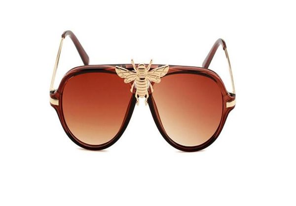 

2019new big bee fashion sunglasses trend glasses 100 uv protection luxury outdoor sport vintage women sun glass retro eyewear fre6700326, White;black
