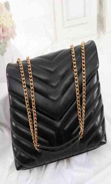 

3a designer bag loulou shaped seam leather ladies metal chain shoulderhandbag flap bag messenger whole2429545, Red;black