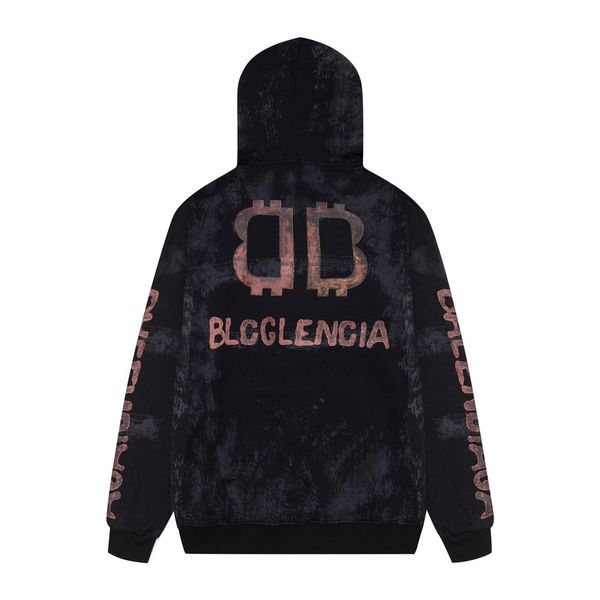 

blcg lencia autumn winter oversize hoodies men carbonized compact spinning fabric wardrobe sweatshirts warm plus size brand clothing blcg831, Black