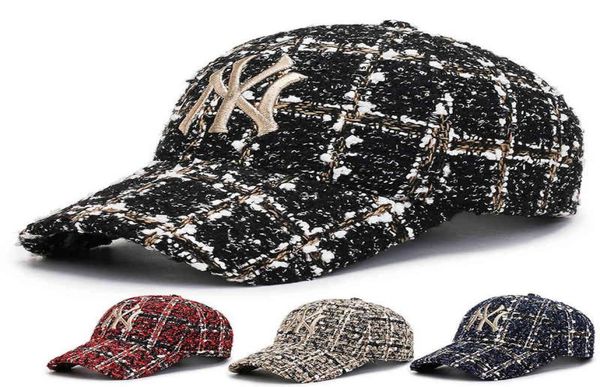 

autumn winter tweed hat men039s fashion plaid hat children039s embroidered baseball cap korean trend versatile english capzs3739561, Blue;gray