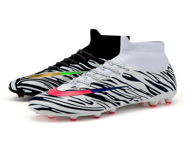 

new coming mens 13 xiii fg soccer shoes football cleats teenager training sneakers comfortable kids ankle sock boot futsal8011291, Black