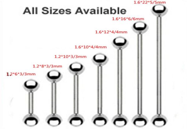 

whole tongue barbell ring stainless steel 70pcs lot mix 7 sizes body piercing jewelry tongue ring6052278, Silver