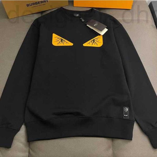 

mens sweater&sweatshirts designer high edition correct autumn new long sleeve pullover sweater with pressure glue cracking eye versatile cas, Black