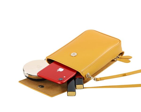 

square small luxurys bag cowhide sleisure mobile phone large capacity solid color simple messenger flip design women039s5324684