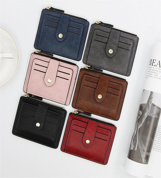 

slim card holder soft leather business cards wallet money purse for men women fashion card case tarjetero6723661, Brown;gray