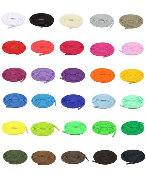 

120 cm classic round shoelaces polyester boots shoelace outdoor leisure sneakers shoe strings 31 colors3355403, White;pink