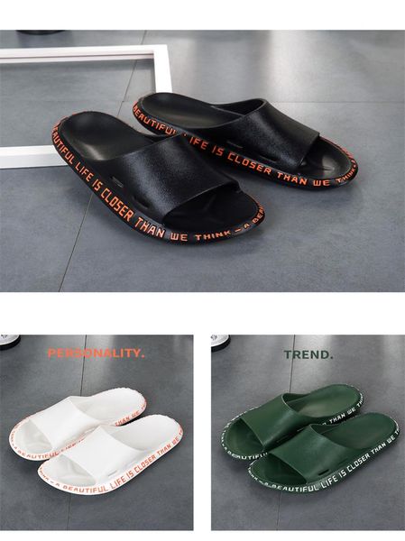 

mens fashion slippers male casual slides nonslip design soft bathroom shoes breathable beach flip flops zapatos hombre8402681, Black