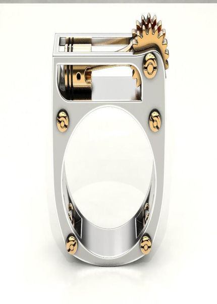 

special design geomechanics women men 925 sterling silver in 18k gold plated twotone ring birthstone wedding band engagement ring3841341