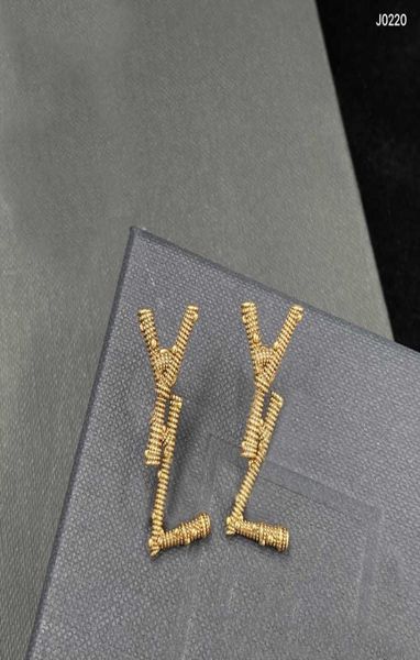 

hoop earrings designer for women boucle oreille luxury jewelry fashion girls party wedding ear studs 925 letter y studs pendants e2309661, Golden