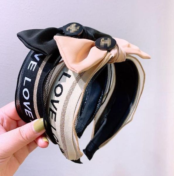 

2020 original retro english alphabet woven wideband european root yarn bow designer hair band hairpin jewelry female pressure hai1389548, Slivery;golden