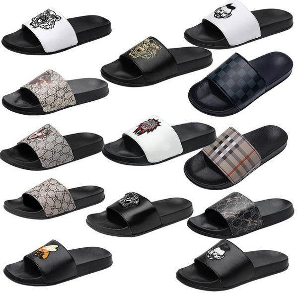 

luxury brand slides sandals designer slippers shoes g grid pattern avatar beach sandal slipper men light flip flops sneakers size 8945432, Black