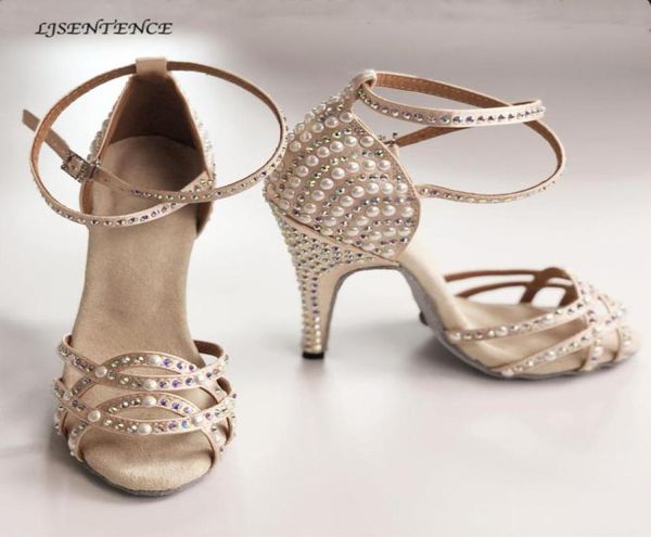 

fashion ballroom latin tango dance shoes women soft sole high heels for women skin color stable dancing latin dance shoes woman 206413282