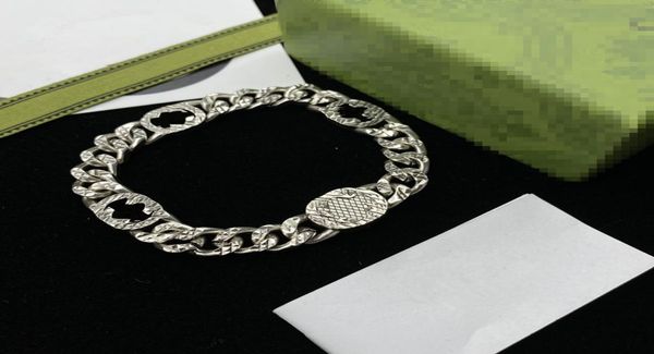 

2022 luxury design new fashion men women link chain bracelets necklace letters temperament bracelets birthday christmas gift weddi9916386, Silver