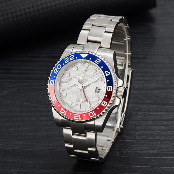 

2022 mens automatic mechanical watches montre de luxe full stainless steel ceramic sapphire glass 5 atm waterproof super luminous 258i, Slivery;brown