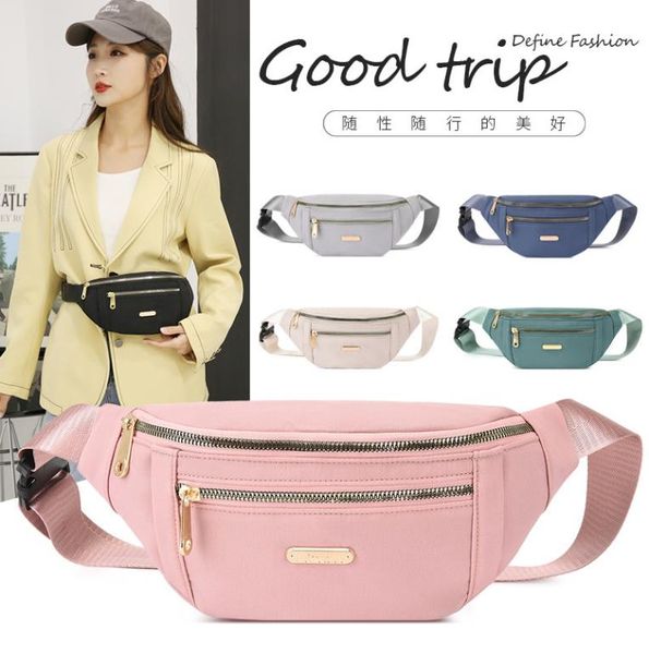 

pink waist bag purse printletter men and women travel fanny pack belt chest crossbody polyester original fanny pack3707651