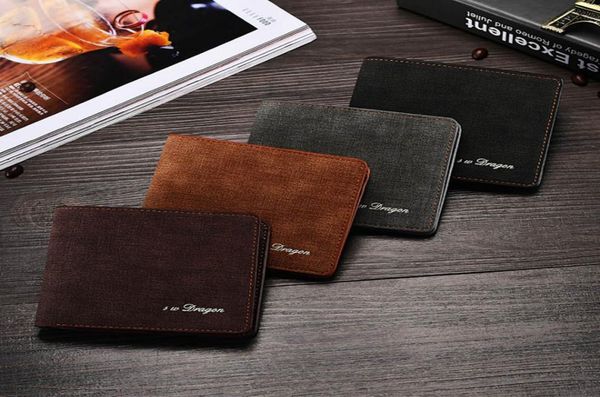 

2018 nubuck leather soft men039s wallet solid color retro short purse multifunctional coin pocket card holder2371475, Red;black
