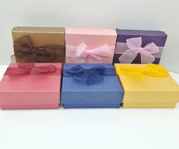 

24pcs random mix earring necklace pendant ring set box jewelry jewelry box gift box 70x80 x30mm quotfashion9878127, Black;white