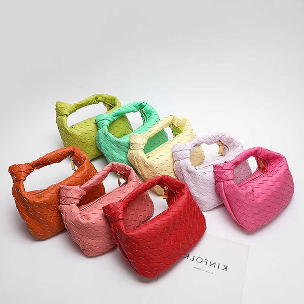 

8a quality designer botegss ventss jodie bags online shop for wholesale new red same mini woven croissant bag single shoulder with real logo