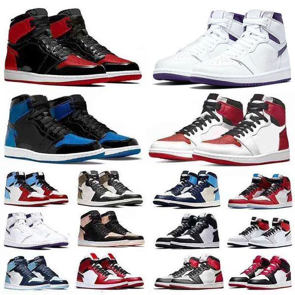 

jumpman 1 1s mens basketball shoes og skyline lucky green chicago lost found se space jam ice university blue bred royal patent dark mocha s