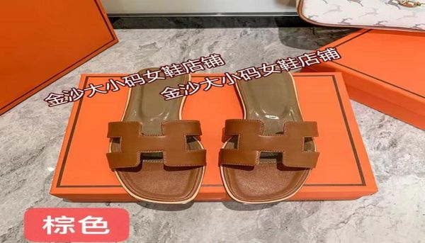 

womens summer sandals mens beach slide slippers odile skin leather flip flops heels ladies women sandal fashion designs men7205121, Black