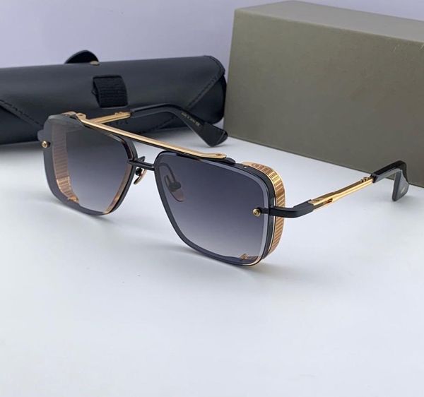 

limited edition six sunglasses men metal vintage sunglasses fashion style square frameless uv 400 lens with case 904529, White;black
