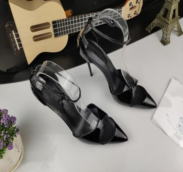 

grade high heel 105cm real leather women sandals designer shoes ladies fashion trend elegant vintage sandals 5353367, Black