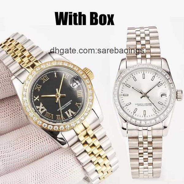 

luxury gold women fashion watches 31mm datejust designer wristwatches diamond lady quartz watch for womens valentine's christmas gift s, Slivery;golden
