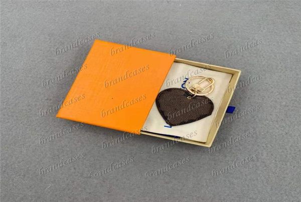 

fashion designer keychain handmade pu leather heart pattern car keychains bag charm hanging decoration pendant accessories damier 1026001, Silver