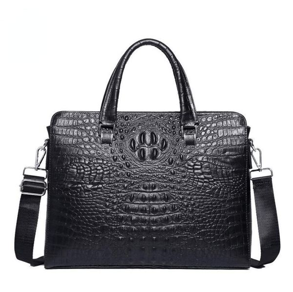 

briefcases real leather alligator pattern briefcase men039s single shoulder bag highquality business lap14 inch comput7646809