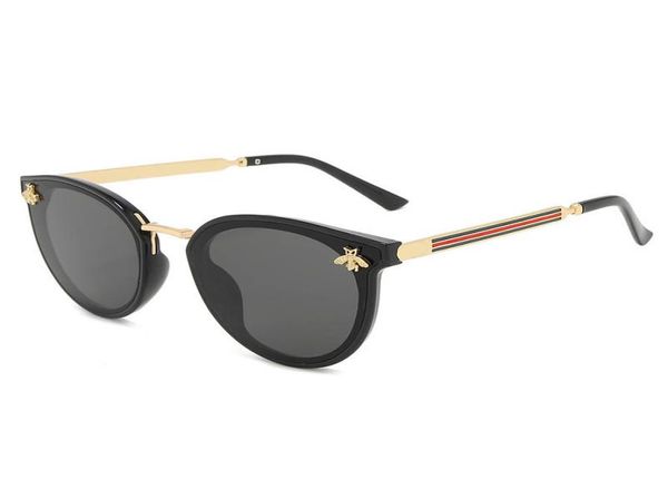 

whole vintage round women fashion sunglasses uv400 8 colors little bee glasses eyewear 2049798423, White;black