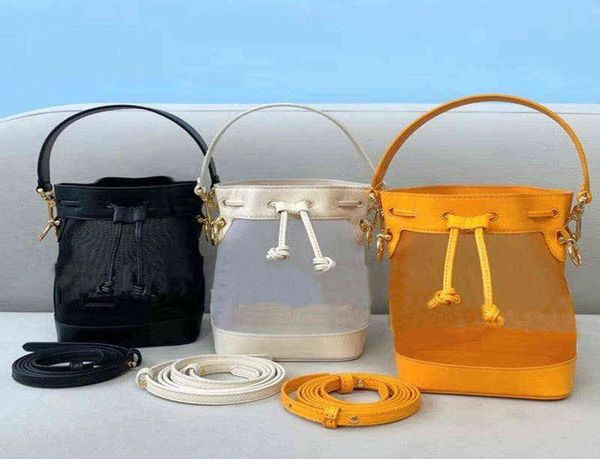 

tote summer mini bucket bag messenger bags leather mesh beach drawstring handbag fashion f letter totes wallet detachable shoulder6706595
