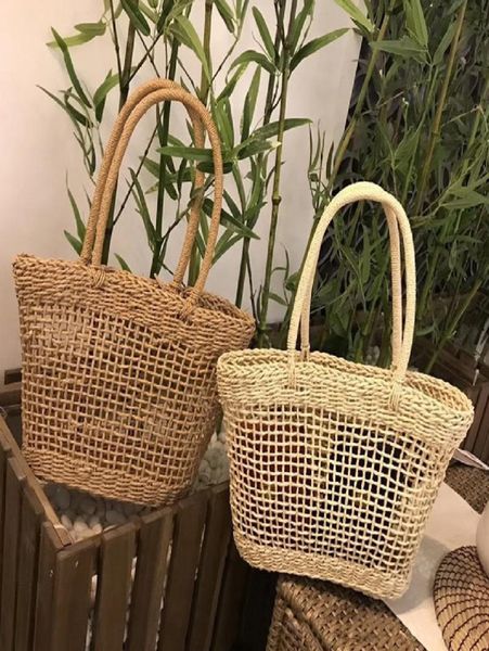 

handmade women straw bag woven basket beach tote summer shoulder holiday shopping bags5731009