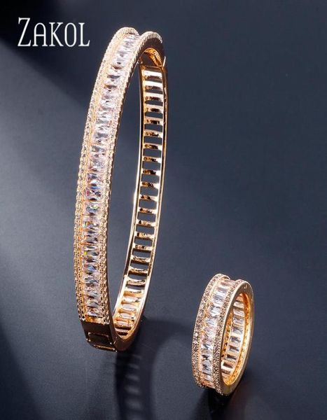 

ring women baguette jewelry zirconia fssp3043 zakol anniversary cubic for wedding bangle bridal luxury set doxuc6651577