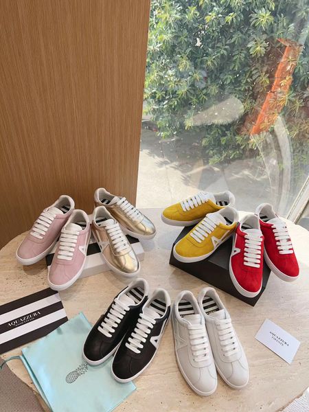 

women sneakers shoes designer the a metallic leather sneaker deerskin low cut flat bottom fashionable classic sneakers german training shoes, Black