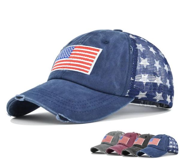 

usa trucker hat caps curved mesh baseball cap for men and women summer adjustable sun hats9738342, Blue;gray
